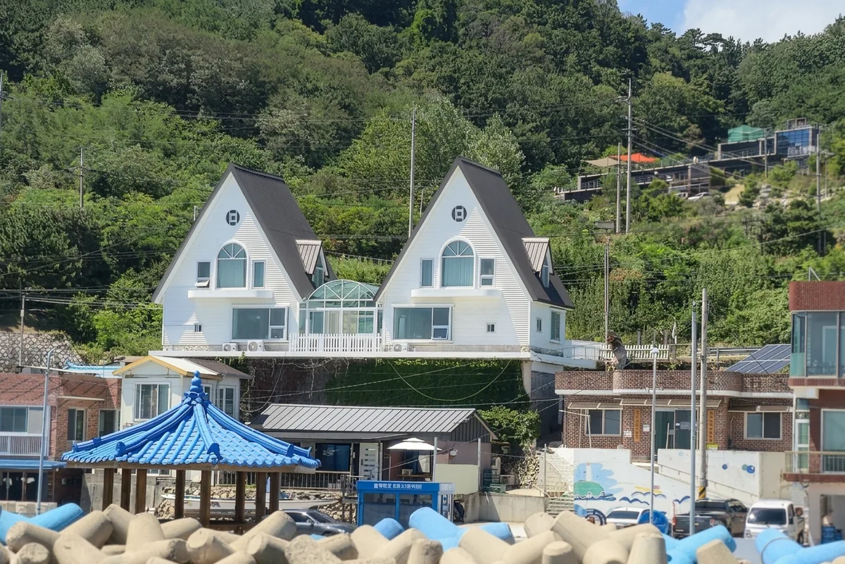 트윈 지붕 외관 건축미